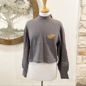 NWT Pyer Moss x Reebok Daytona Graphie Embellished Pullover Sweatshirt Gray S